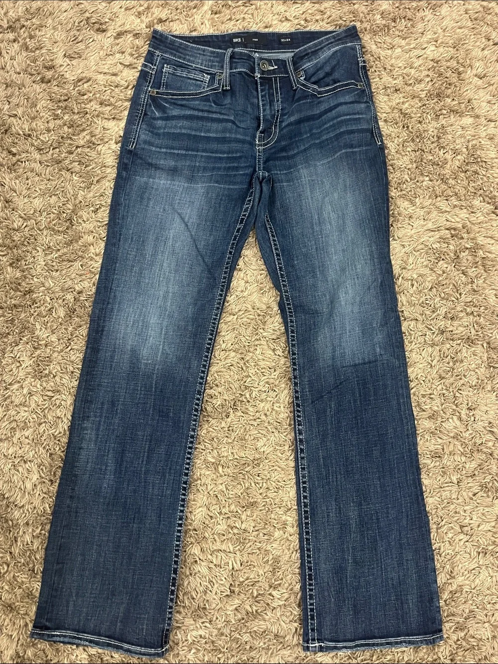 BKE Men's Blue Flared Jeans